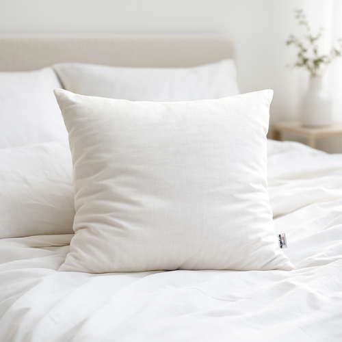 Oreiller 100% laine, housse en coton