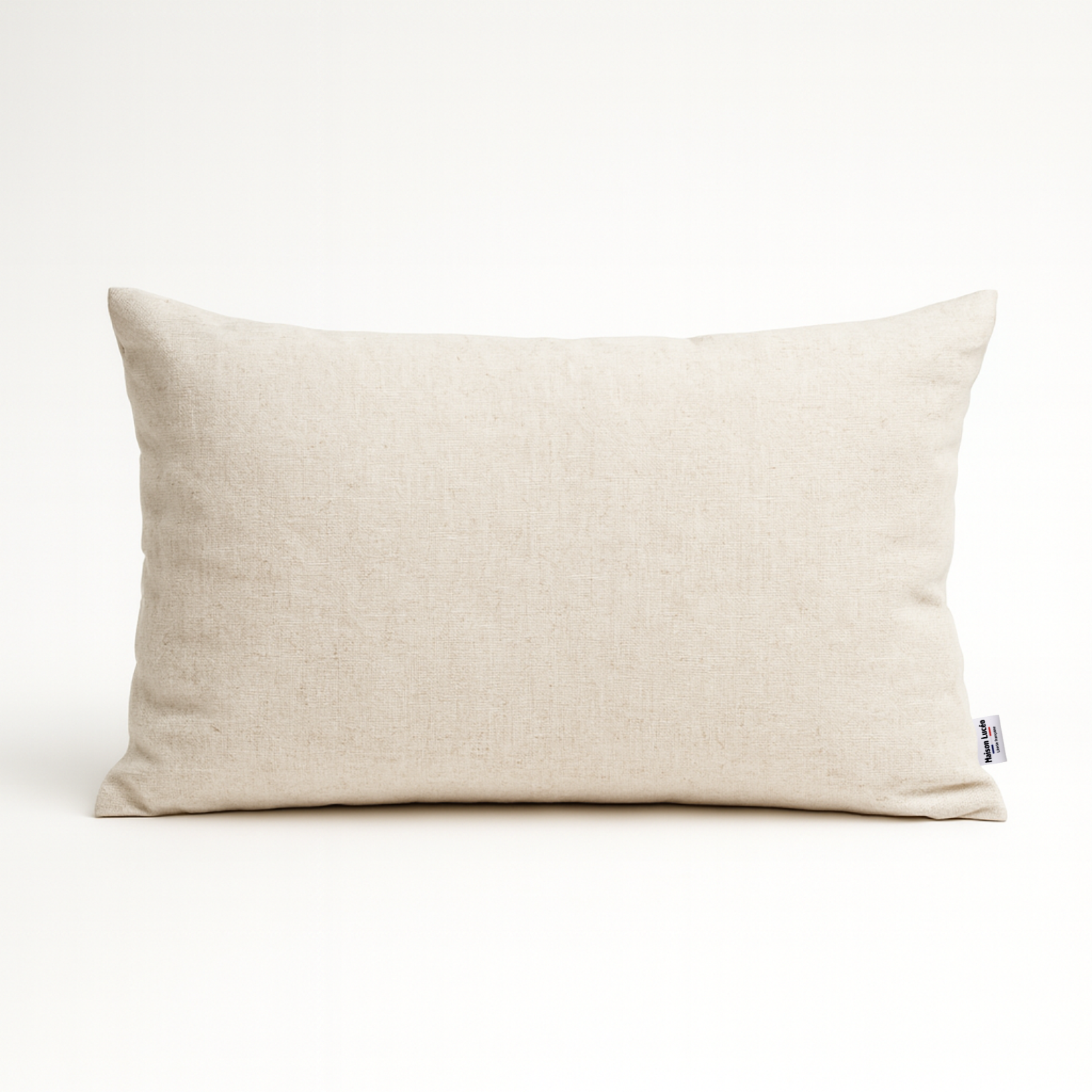 Oreiller 100% laine, housse lin/coton