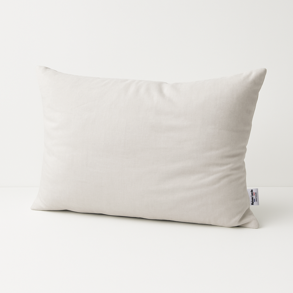 Oreiller 100% laine, housse en coton