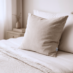 Oreiller 100% laine, housse lin/coton